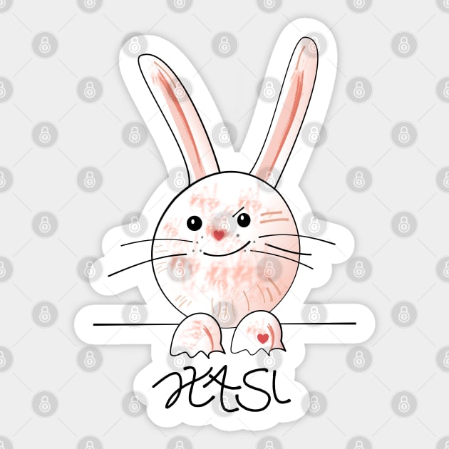 Bunny rabbit baby Sticker by spontania